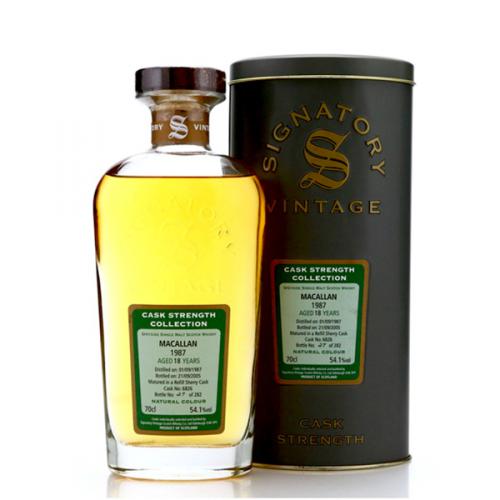 Macallan 1987 Signatory Vintage 18 Year Old Cask